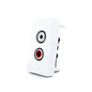 Механизм розетка RCA аудио Livolo белый (VL-FCAU-1WP)