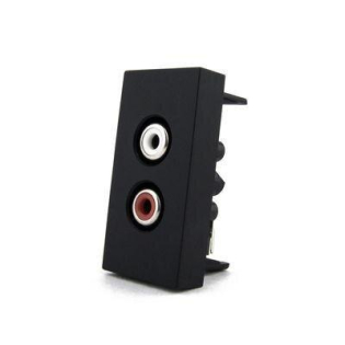 Механизм розетка RCA аудио Livolo черный (VL-FCAU-1BP)