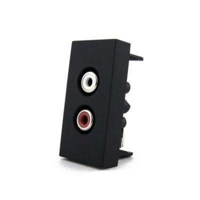 Механизм розетка RCA аудио Livolo черный (VL-FCAU-1BP)