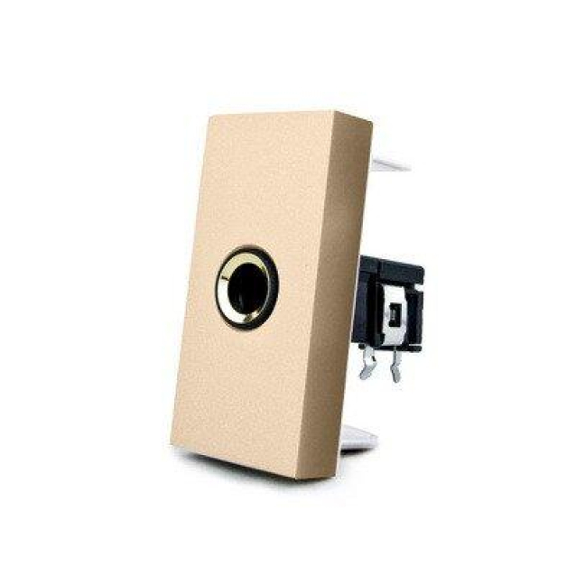 Механизм розетка микрофон JACK 6.3 мм Livolo золото (C7-1M-13)