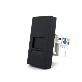 Механизм розетка интернет RJ-45 Livolo черный (VL-FCCP-1BP)