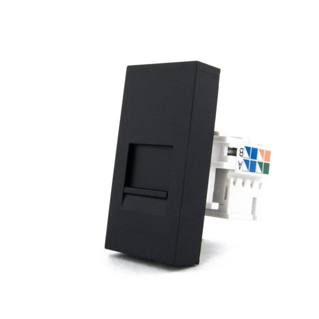 Механизм розетка интернет RJ-45 Livolo черный (VL-FCCP-1BP)