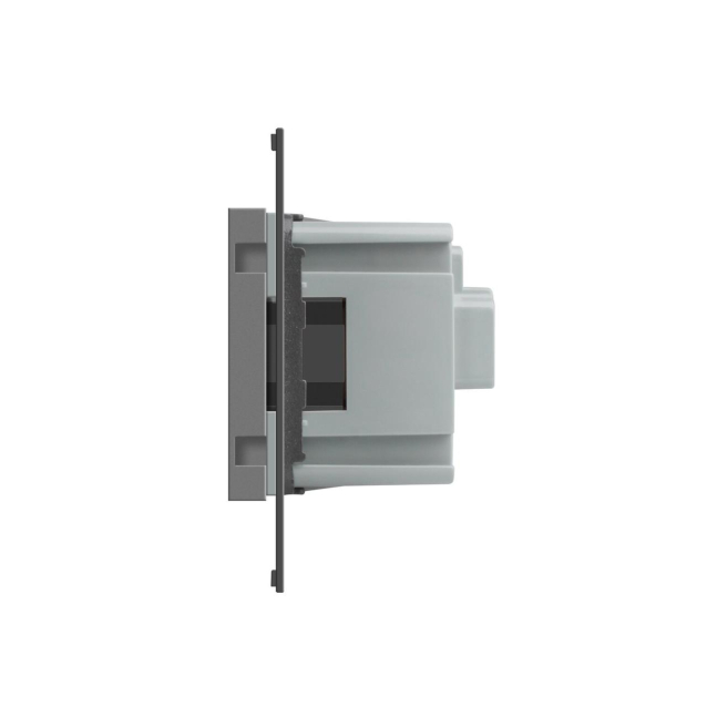 Механизм силовая розетка с заземлением Livolo серый (C7-C1EU-15)