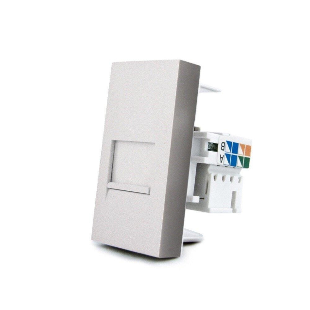 Механизм розетка интернет RJ-45 Livolo серый (VL-FCCP-1IP)
