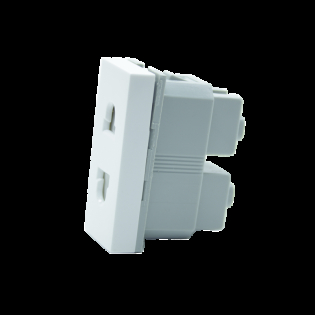 Механизм универсальная розетка 2 в 1 Livolo белый (VL-FCT25 16A-1WP)