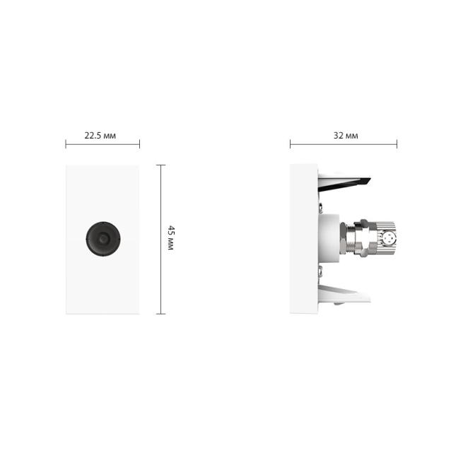 Механизм розетка телевизионная ТВ Livolo белый (C7-1V-11)