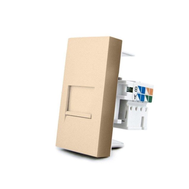 Механизм розетка интернет RJ-45 Livolo золото (VL-FCCP-1AP)