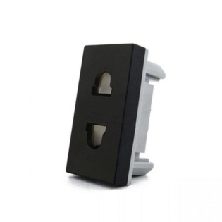 Механизм универсальная розетка 2 в 1 Livolo черный (VL-FCT25 16A-1BP)
