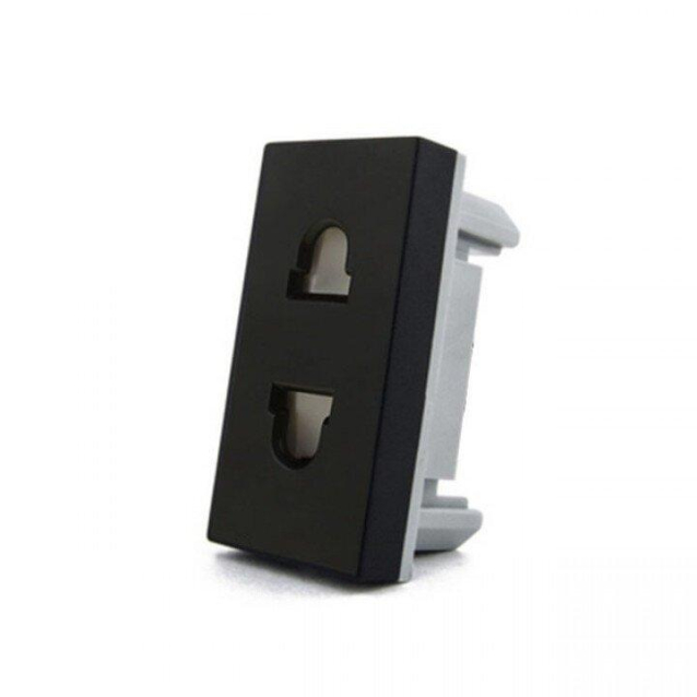 Механизм универсальная розетка 2 в 1 Livolo черный (VL-FCT25 16A-1BP)
