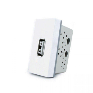 Механизм розетка USB с блоком питания Livolo белый (VL-FCUA-1WP)