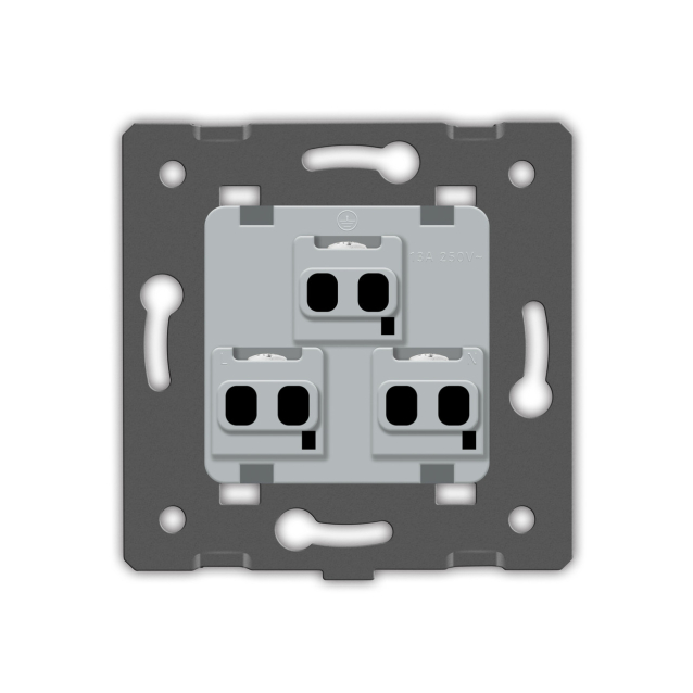 Механизм универсальная розетка 12 стандартов в 1 Livolo серый (C7-C1C-15)