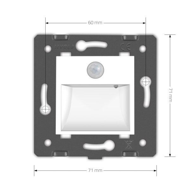 Механизм светильник для лестниц подсветка пола с датчиком движения Livolo белый (VL-FCL-2WP)
