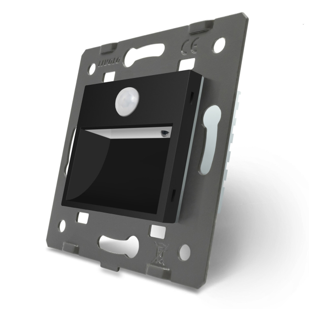 Механизм светильник для лестниц подсветка пола с датчиком движения Livolo черный (782800512)