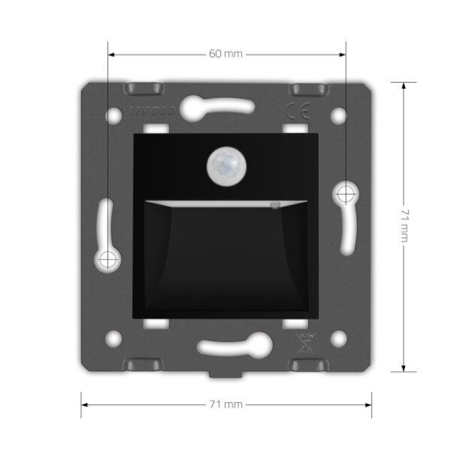 Механизм светильник для лестниц подсветка пола с датчиком движения Livolo черный (782800512)