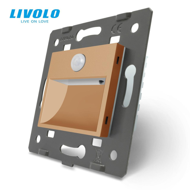 Механизм светильник для лестниц подсветка пола с датчиком движения Livolo золото (782800513)