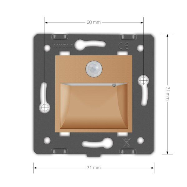 Механизм светильник для лестниц подсветка пола с датчиком движения Livolo золото (782800513)