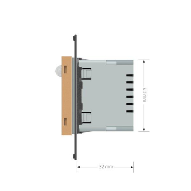 Механизм светильник для лестниц подсветка пола с датчиком движения Livolo золото (782800513)