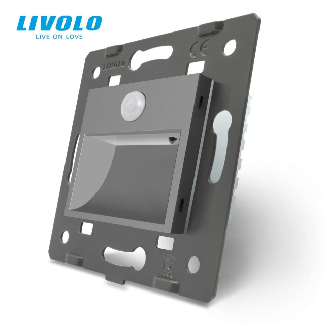 Механизм светильник для лестниц подсветка пола с датчиком движения Livolo серый (782800515)