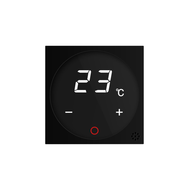 Механизм терморегулятор с выносним датчиком температуры для теплых полов Livolo черный (VL-C7-01TM2-12)