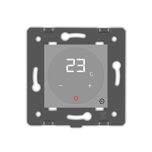 Механизм Терморегулятор со встроенным датчиком температуры Livolo серый (VL-01TM-15)