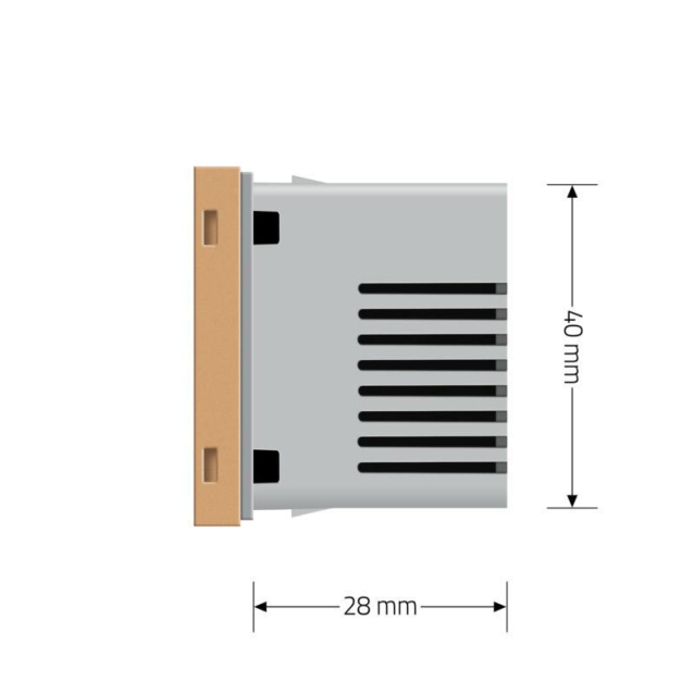 Механизм терморегулятор с выносним датчиком температуры для теплых полов Livolo золото (VL-C7-01TM2-13)