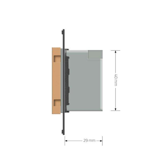 Механизм Терморегулятор со встроенным датчиком температуры Livolo золото (VL-01TM-13)