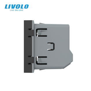 Умный механизм датчик температуры и влажности ZigBee Livolo черный (VL-FCEZ-2BP)