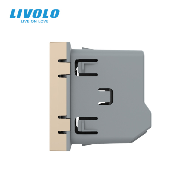 Умный механизм датчик температуры и влажности ZigBee Livolo золото (VL-FCEZ-2AP)