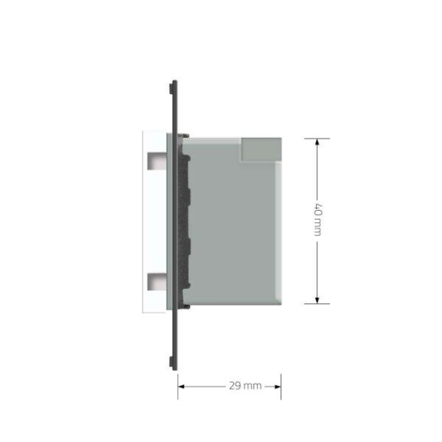 Механизм Терморегулятор со встроенным датчиком температуры Сухой контакт для котлов Livolo белый (C7-01TM3-11)