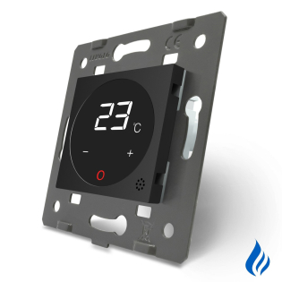 Механизм Терморегулятор со встроенным датчиком температуры Сухой контакт для котлов Livolo черный