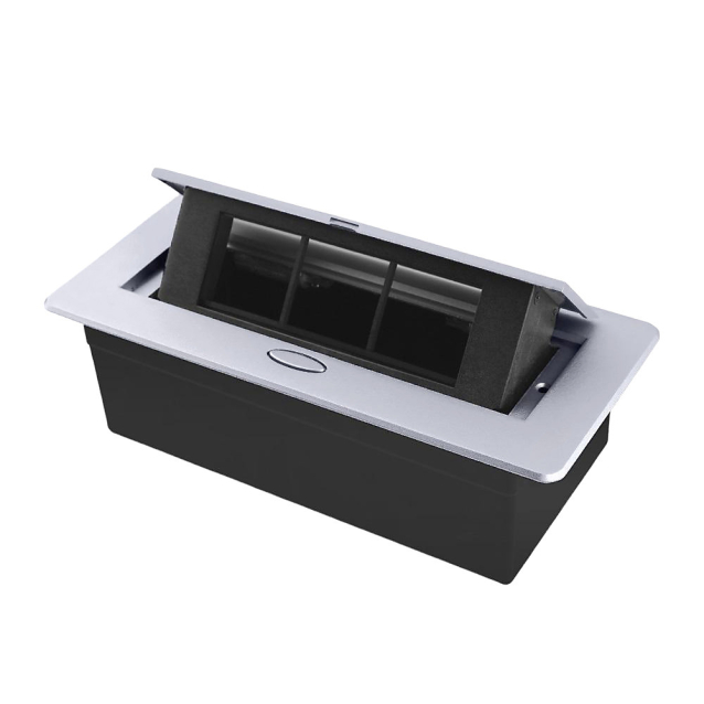 Выдвижной розеточный блок на 6 модулей Livolo серый (VL-SHS013-S)