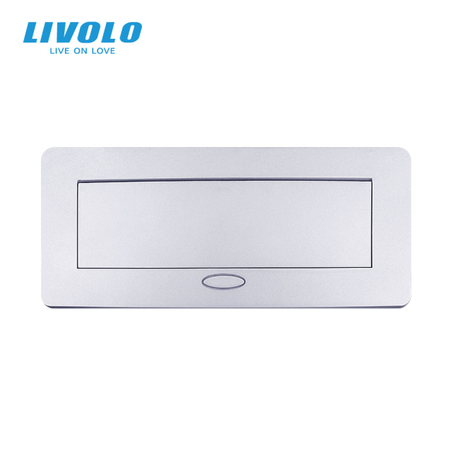 Выдвижной розеточный блок на 6 модулей Livolo серый (VL-SHS013-S)