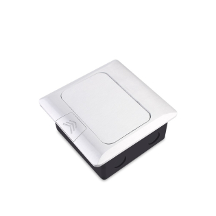 Выдвижной розеточный блок c USB-A и LAN в стол или пол Livolo белые в сером (VL-SHS016-FCTC-FCUA-FCCP-S)