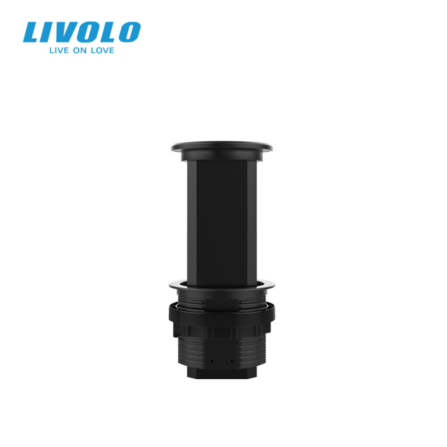 Выдвижной блок розеток с USB Livolo Черный (VL-SHS019-FCTC-B)