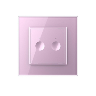 Сенсорный проходной выключатель Sense 2 сенсора Livolo розовый (722000417)