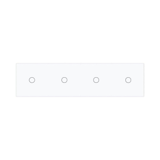 Сенсорный проходной выключатель 4 сенсора (1-1-1-1) Livolo белый стекло (VL-C704S-11)