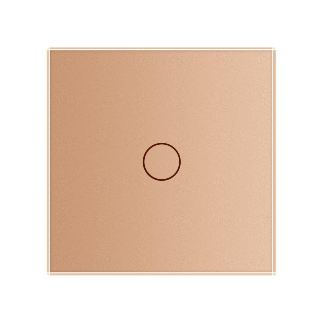 Сенсорный проходной выключатель 1 сенсор Livolo золото стекло (VL-C701S-13)