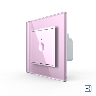 Сенсорный проходной выключатель Sense 1 сенсор Livolo розовый (722000317)