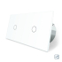 Сенсорный проходной выключатель 2 сенсора (1-1) Livolo белый стекло (VL-C701S/C701S-11)