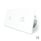 Сенсорный проходной выключатель 2 сенсора (1-1) Livolo белый стекло (VL-C701S/C701S-11)