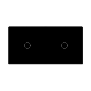 Сенсорный проходной выключатель 2 сенсора (1-1) Livolo черный стекло (VL-C701S/C701S-12)