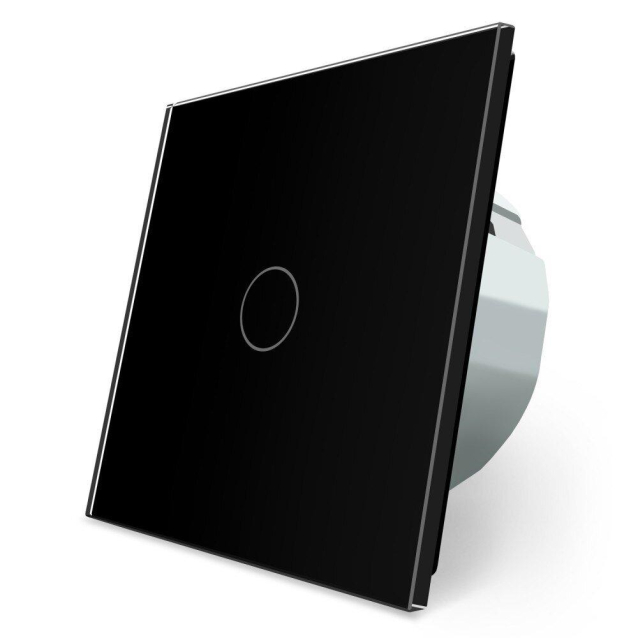 Сенсорный беспроводной выключатель Livolo черный стекло (VL-C701R-C701RMT-12)
