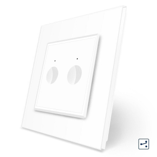 Сенсорный проходной выключатель Sense 2 сенсора Livolo белый (722000411)