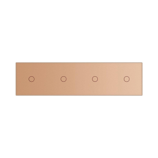 Сенсорный проходной выключатель 4 сенсора (1-1-1-1) Livolo золото стекло (VL-C704S-13)