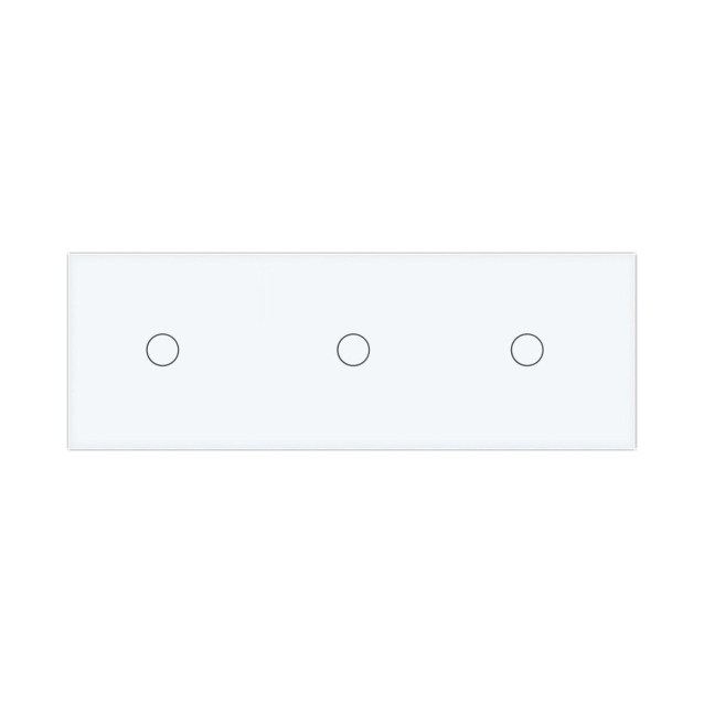 Сенсорный проходной выключатель 3 сенсора (1-1-1) Livolo белый стекло (VL-C703S-11)