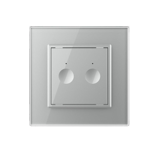 Сенсорный проходной выключатель Sense 2 сенсора Livolo серый (722000415)