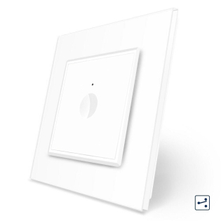 Сенсорный проходной выключатель Sense 1 сенсор Livolo белый (722000311)