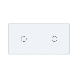 Сенсорный радиоуправляемый проходной выключатель 2 сенсора (1-1) Livolo белый стекло (VL-C701SR/C701SR-11)