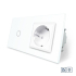 Сенсорный радиоуправляемый диммер 1 сенсор 1 розетка Livolo белый стекло (VL-C701DR/C7C1EU-11)