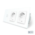 Сенсорный радиоуправляемый диммер 1 сенсор 2 розетки Livolo белый стекло (VL-C701DR/C7C2EU-11)